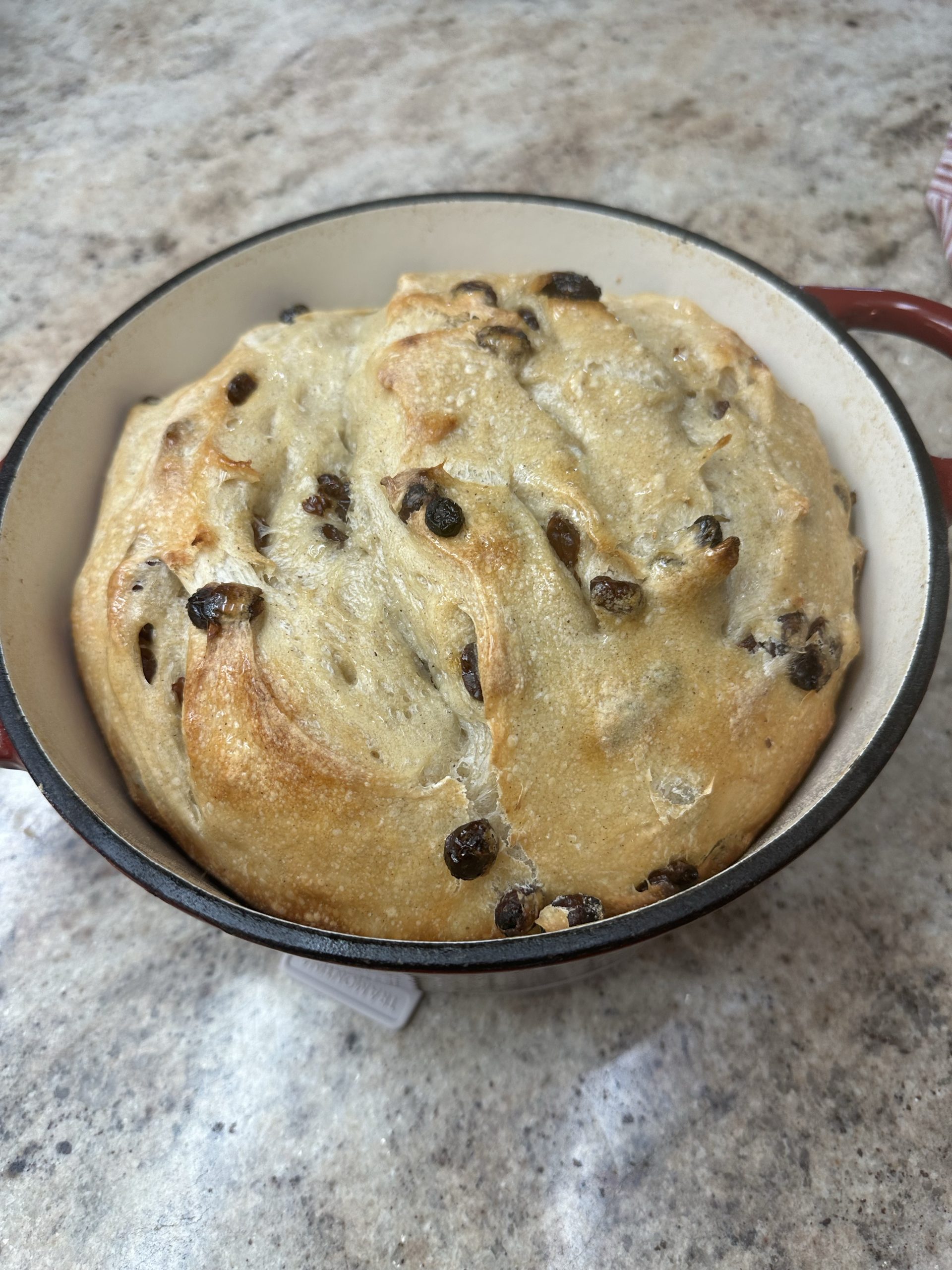 Dad’s Favorite Cinnamon & Raisin Sourdough Round